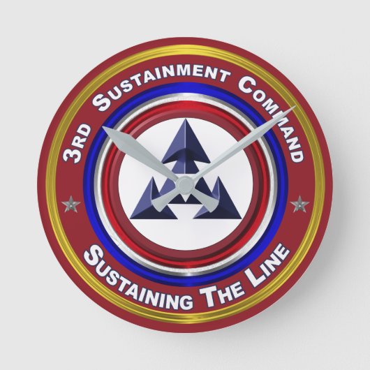 第3サステマントコマンドの保持 ラウンド壁時計 (正面)