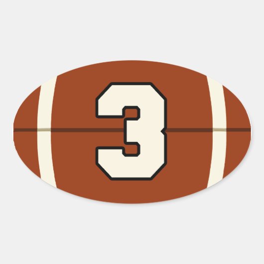 第3サッカーのシール 楕円形シール (正面)