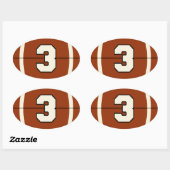 第3サッカーのシール 楕円形シール (シート)