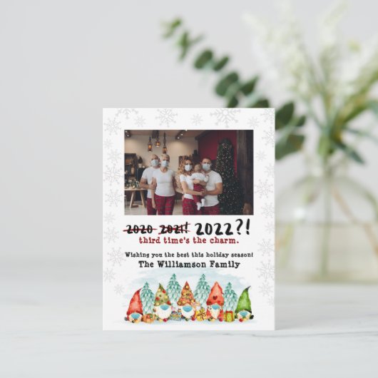 第3タイムズザチャーム | 2022 おもしろい Holiday Photo シーズンカード (スタンド正面)