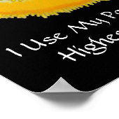 第3チャクラヒーリングアート# – 自尊心 ポスター (角)