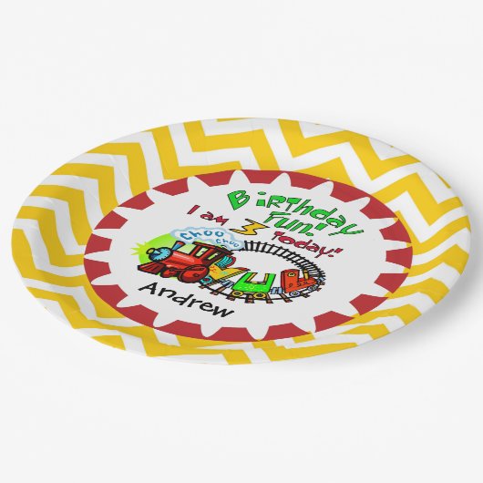 第3パーソナライズされた誕生日紙プレート ペーパープレート (アングル)