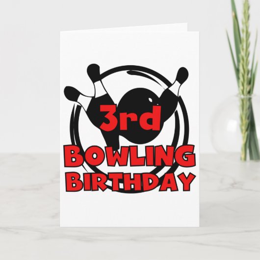 第3ボーリング誕生日Tシャツとギフト カード (正面)
