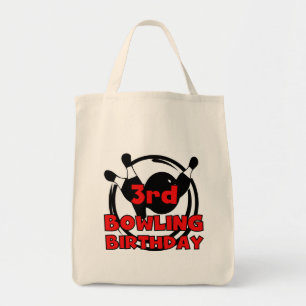 第3ボーリング誕生日Tシャツとギフト トートバッグ