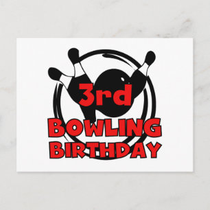 第3ボーリング誕生日Tシャツとギフト ポストカード