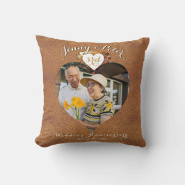 第3レザー(画像)結婚記念写真 クッション