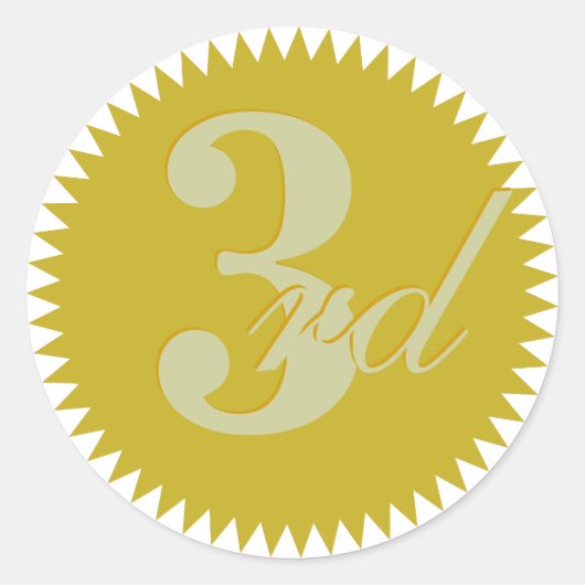 第3位金印ステッカー ラウンドシール (正面)