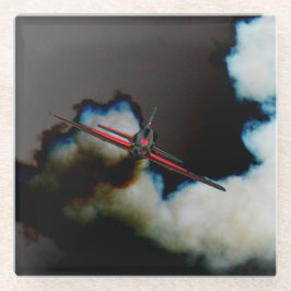 第3便の航空機 ガラスコースター