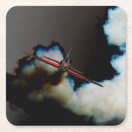 第3便の航空機 スクエアペーパーコースター