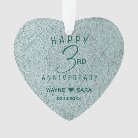 第3回アクアレザー結婚ズ記念日 オーナメント (正面)