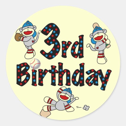 第3回ソックサル野球誕生日 ラウンドシール (正面)