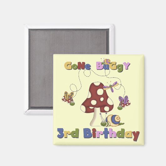 第3回バグ誕生日Tシャツとギフト マグネット (正面/裏面)
