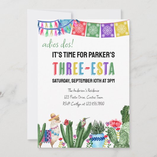 第3回バースデースリーエスタメキシコカラフルフィエスタ 招待状 (正面)