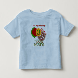 第3回ピザパーティー誕生日Tシャツとギフト トドラーTシャツ