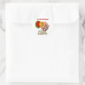 第3回ピザパーティー誕生日Tシャツとギフト ラウンドシール (バッグ)