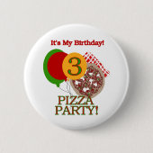 第3回ピザパーティー誕生日Tシャツとギフト 缶バッジ (正面)