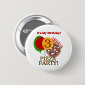 第3回ピザパーティー誕生日Tシャツとギフト 缶バッジ (正面&裏面)