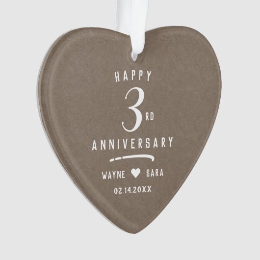 第3回ベージュ結婚レザー オーナメント (正面)