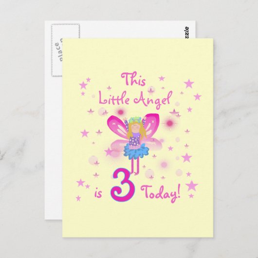 第3回リトルエンジェル誕生日Tシャツとギフト ポストカード (正面/裏面)