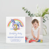 第3回レインボーユニコーン誕生日招待状写真 招待状 (スタンド正面)