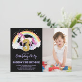 第3回レインボーユニコーン誕生日招待状写真 招待状 (スタンド正面)