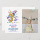 第3回レインボーユニコーン誕生日招待状w photo 招待状 (正面/裏面)