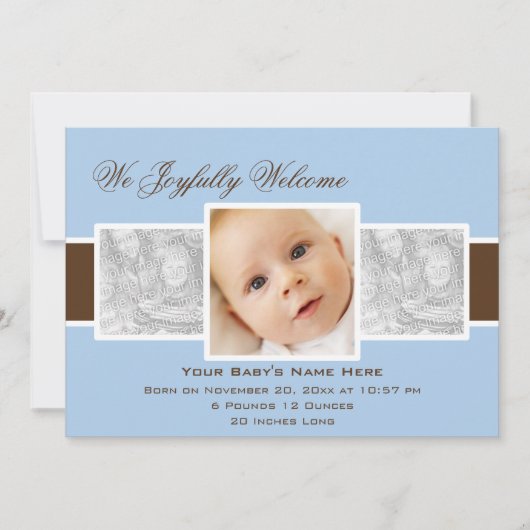 第3回生誕発表（青） 案内状 (正面)