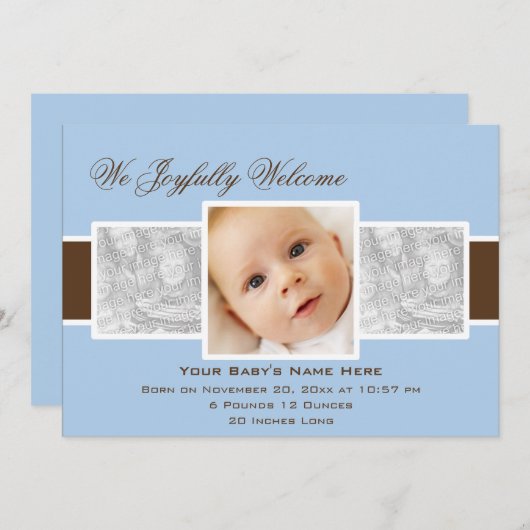 第3回生誕発表（青） 案内状 (正面/裏面)