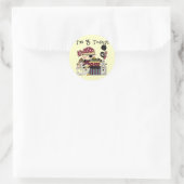 第3回誕生日の海賊Tシャツとギフト ラウンドシール (バッグ)