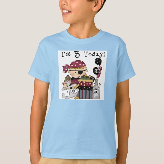 第3回誕生日の海賊Tシャツとギフト Tシャツ (正面)