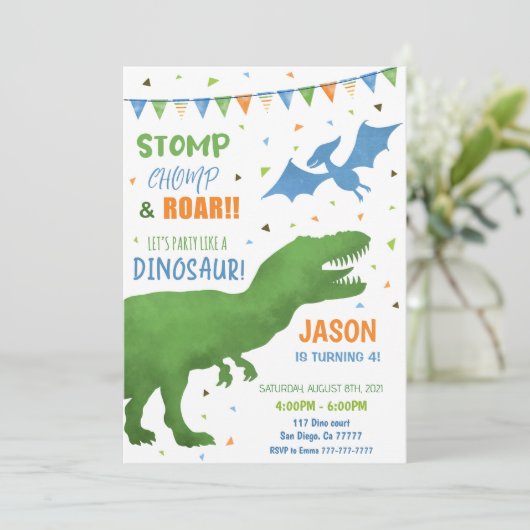第3回誕生日恐竜 招待状 (スタンド正面)