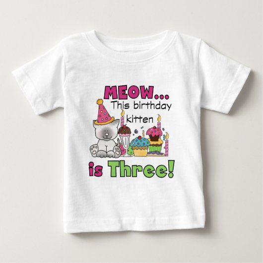第3回誕生日Tシャツ&ギフト ベビーTシャツ (正面)