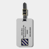 第3回INF DIV歩兵師団退役軍人ベット ラゲッジタグ (正面縦)