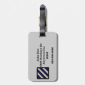 第3回INF DIV歩兵師団退役軍人ベット ラゲッジタグ (裏面縦)