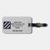 第3回INF DIV歩兵師団退役軍人ベット ラゲッジタグ (裏面横)