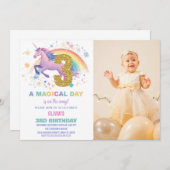 第3回Unicorn誕生日招待状（写真あり） 招待状 (正面/裏面)