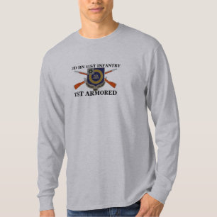 第3大隊第41の歩兵の第1装甲ワイシャツ Tシャツ