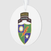 第3大隊 – 75th Ranger w/Tabオーナメント オーナメント (正面)