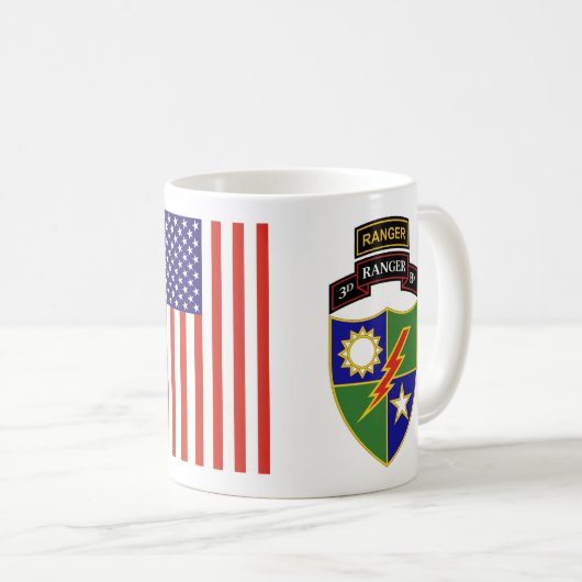 第3大隊 – 75th Ranger w/Tab Mug コーヒーマグカップ (正面右)