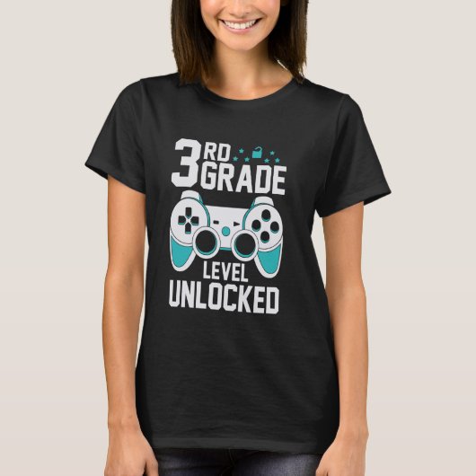 第3学年レベル解錠ゲーマー学校初日 Tシャツ (正面)