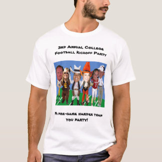 第3年次大学フットボールのキックオフのパーティー Tシャツ
