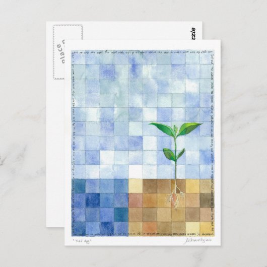 第3日(7日の作成)の郵便はがき ポストカード (正面/裏面)