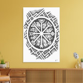 第3星形五角形水銀 キャンバスプリント (インサイチュ (リビング))