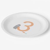 第3期グレイモダンバミニマルニー ペーパープレート (アングル)