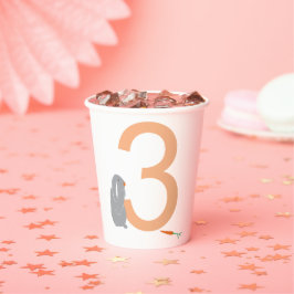 第3期グレイモダンンミニマルバニーパーティーカップ 紙コップ