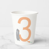 第3期グレイモダンンミニマルバニーパーティーカップ 紙コップ (正面)