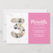 第3期バースデーガール第3カスタム期フォトコラージュ 招待状 (正面)