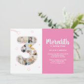 第3期バースデーガール第3カスタム期フォトコラージュ 招待状 (スタンド正面)