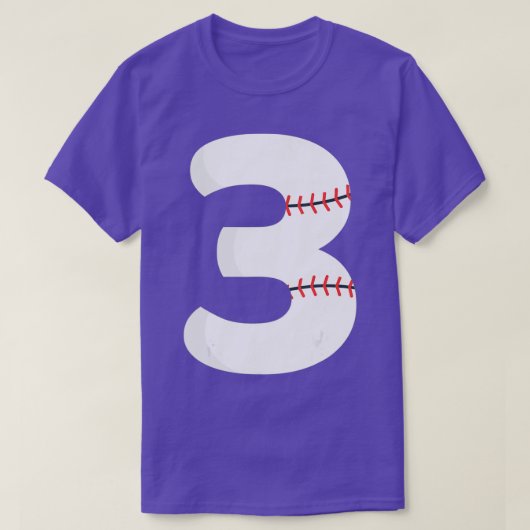 第3期バースデーベースボール大会第3回3歳 Tシャツ (デザイン正面)