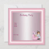 第3期パーティーかわいらしピンクガール 招待状 (裏面)